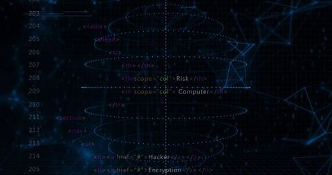 Holographic Data Rings Visualizing HTML Code and Cybersecurity Network Architecture
