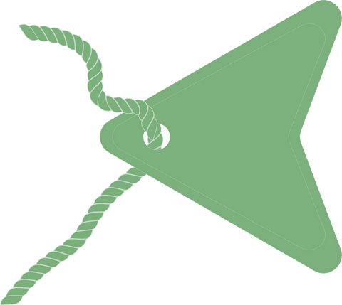 Triangular Green Tag with Twisted Rope on Transparent Background - Download Free Stock Videos Pikwizard.com
