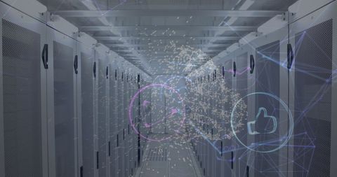 futuristic server room with digital data and holographic displays - Download Free Stock Images Pikwizard.com