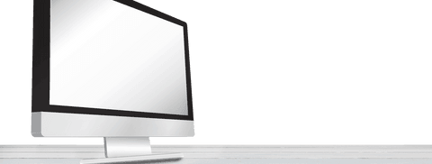 Close-up Transparent Computer Monitor with Blank Screen on Desk