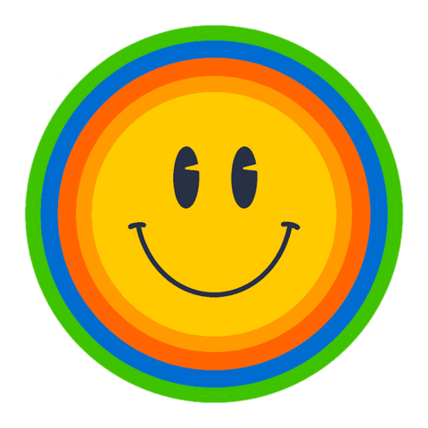 colorful smiley face icon with concentric rings on transparent background - Download Free Stock Videos Pikwizard.com
