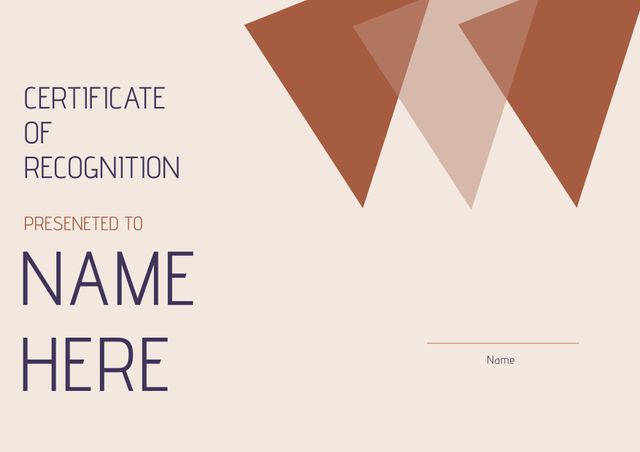 Sophisticated Geometric Certificate Template for Awards and Recognition - Download Free Stock Templates Pikwizard.com