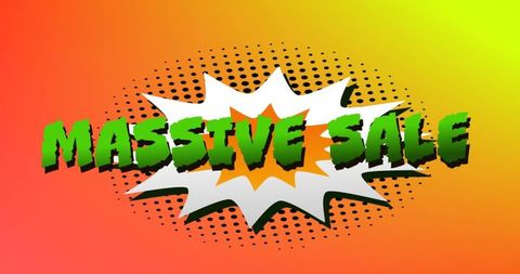 Vibrant Comic Style Massive Sale Poster for Attention-Grabbing Promotions