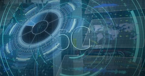Digital Data Processing with 5G Technology in Server Room - Download Free Stock Images Pikwizard.com