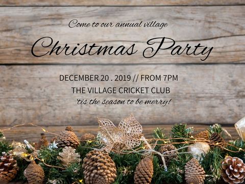 Rustic Christmas Party Invitation with Decorative Garland - Download Free Stock Templates Pikwizard.com