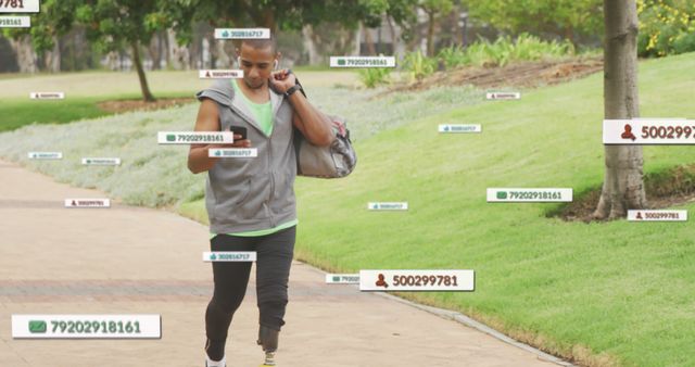 Individual Walking Outside Overwhelmed by Missing Person Alerts on Mobile - Download Free Stock Images Pikwizard.com