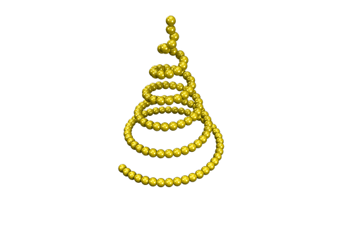 Transparent Gold Beaded Christmas Tree Spiral Illustration - Download Free Stock Videos Pikwizard.com