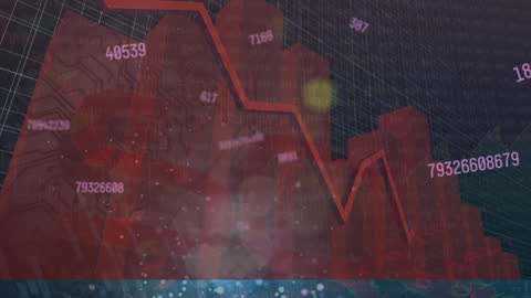 Visualization of Declining Financial Data with Geometric Overlays