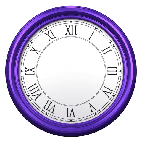 transparent purple wall clock frame without hands - Download Free Stock Videos Pikwizard.com