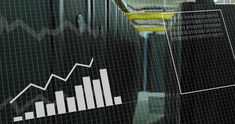 Server Room with Data Processing and Digital Interface - Download Free Stock Images Pikwizard.com