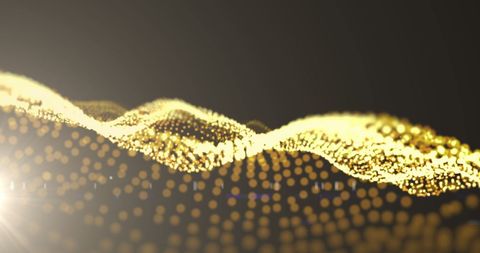 Abstract Golden Wave with Dynamic Light Effects - Download Free Stock Images Pikwizard.com