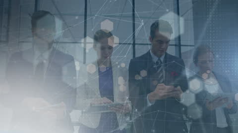 Innovative Business Team with Emerging Technology Concept