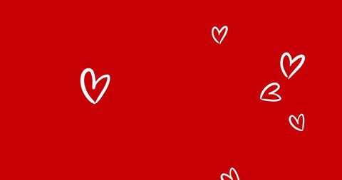 Floating Heart Icons on Red Background - Download Free Stock Images Pikwizard.com
