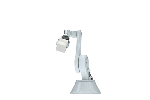 transparent robotic arm holding metal cube - Download Free Stock Videos Pikwizard.com