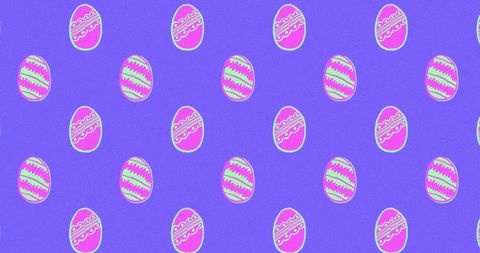Vibrant Easter Eggs Pattern on Purple Background - Download Free Stock Images Pikwizard.com