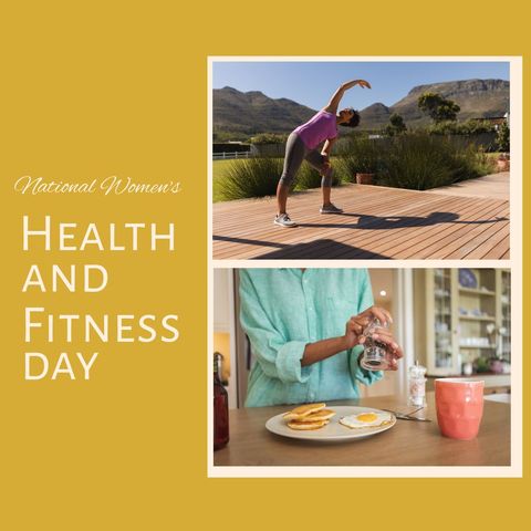 women embracing health and fitness with outdoor yoga and nutritious breakfast - Download Free Stock Templates Pikwizard.com