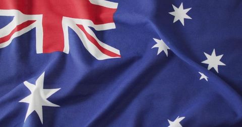 Crumpled australian flag with stars and union jack