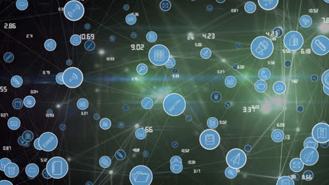 Global Networking Connection Digital Interface Overlay
