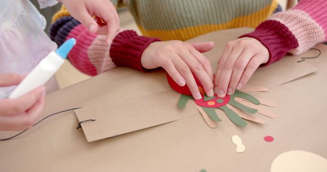 Children Crafting with Colorful Paper Hands at School - Download Free Stock Images Pikwizard.com