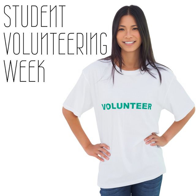 Student Volunteering Week Concept with Smiling Young Volunteer - Download Free Stock Templates Pikwizard.com