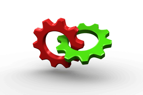 interlinked red and green cogs on transparent background - Download Free Stock Videos Pikwizard.com