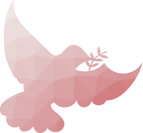 Geometric Pink Dove Illustration on Transparent Background - Download Free Stock Videos Pikwizard.com