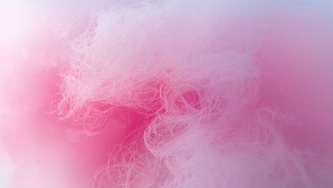 Floating Pink Cotton Candy Wisps Macro Texture Background Delicate Translucent Filaments