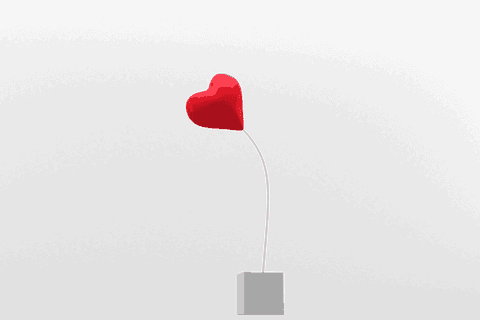heart shaped balloon on wire stand with transparent background - Download Free Stock Videos Pikwizard.com