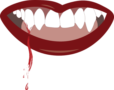 vampire mouth dripping blood on transparent background - Download Free Stock Videos Pikwizard.com