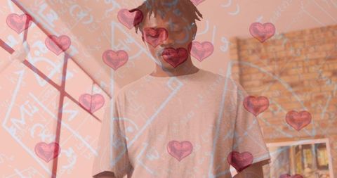 Creative Artistic Inspo with Math and Heart Overlay