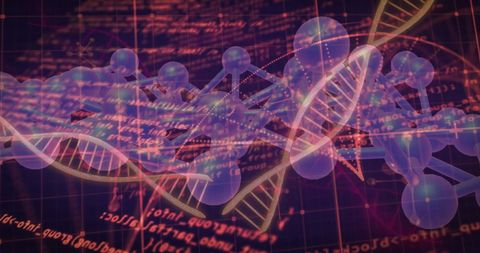 DNA Strands and Digital Data Visualization Concept - Download Free Stock Images Pikwizard.com