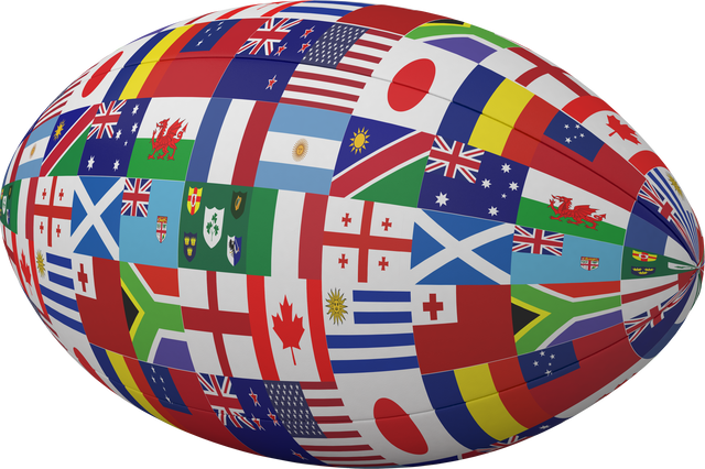 Rugby Ball Composed of Transparent National Flags - Download Free Stock Videos Pikwizard.com