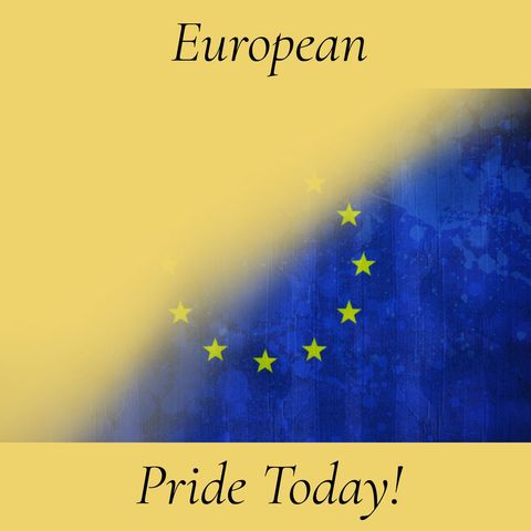 european pride text with blended european union flag background - Download Free Stock Templates Pikwizard.com