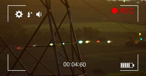 Recording night traffic through camera viewfinder