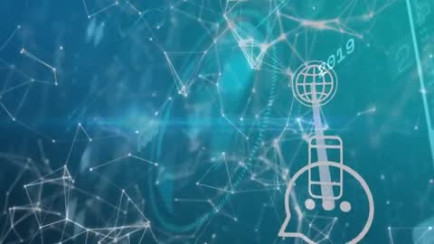 Futuristic Smartphone Network Concept with Glowing Nodes