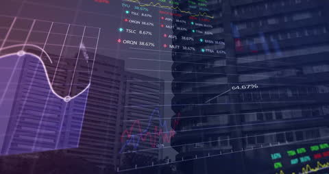 Dynamic Stock Market Data and Urban Skyline