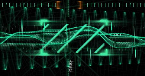 Digital Data Processing with Futuristic Green Interfaces