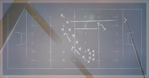Rugby Strategy on Chalkboard Illustrating Game Plan Dynamics