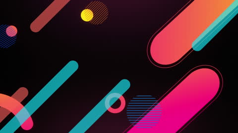 Vibrant Geometric Abstract with Colorful Shapes