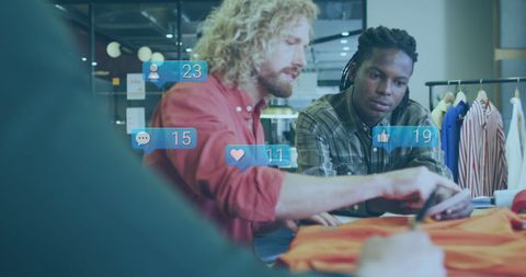 Creative Professionals Engaging with Online Audience in Studio