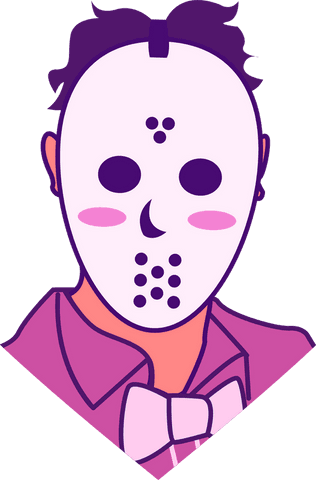 Avant-garde transparent vector portrait in surreal style