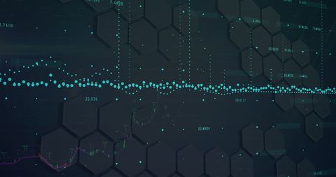 Digital Finance Data Processing with Abstract Hexagons - Download Free Stock Images Pikwizard.com