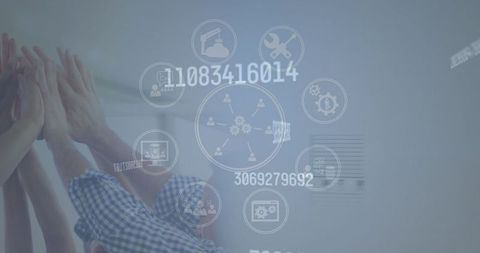 Global Financial Connections and Data Processing Interface Concept