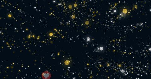 Social Media Icons on Starry Dark Background