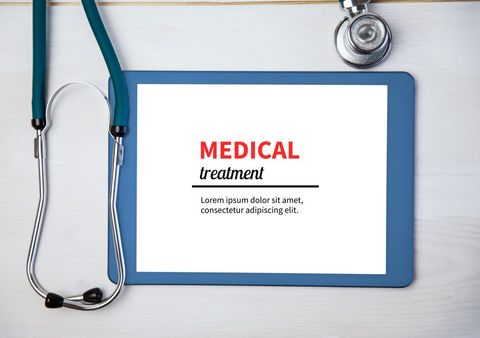 digital health concept with stethoscope and tablet for modern medical services - Download Free Stock Templates Pikwizard.com