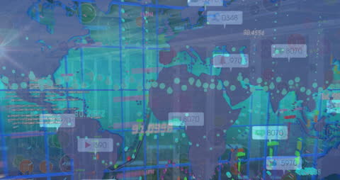 Digitally Transformed Global Data Interface Visualization