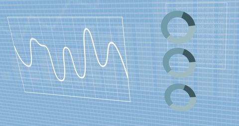 Dynamic data visualization with line graph and pie charts
