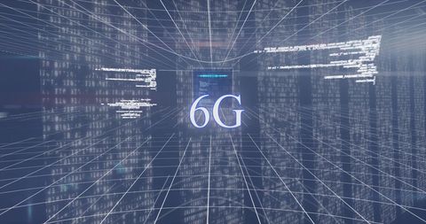 6G Future Technology with Digital Data Streams Concept - Download Free Stock Images Pikwizard.com