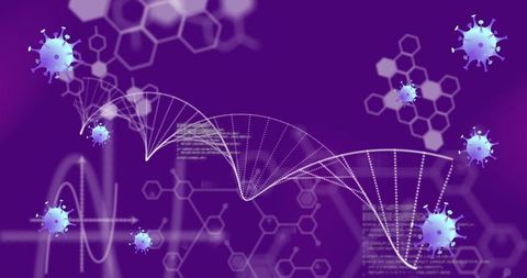 Abstract Concept of DNA with Vibrant Virus Illustration - Download Free Stock Images Pikwizard.com