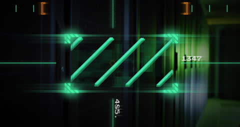 Futuristic Green Data Processing Interface